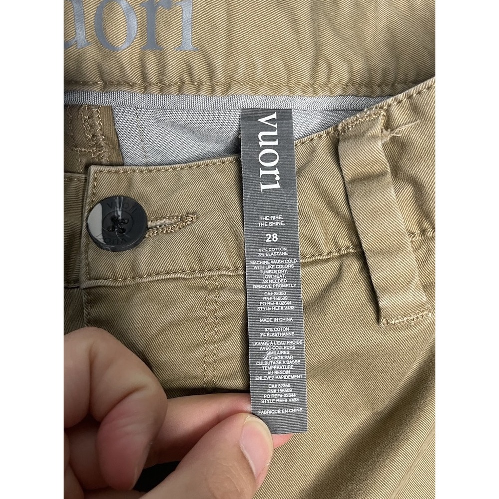 Vuori Collins Chino Pants Mens/Youth‎ 28x24 Brown Twill Stretch Classic Casual - Picture 4 of 12